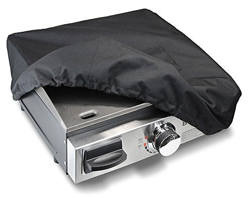 Blackstone 17 inch Griddle Cover and Carry Bag Water Resistant 600D Polyester Heavy Duty Flat top 17" Gas Grill Cover Accessory Exclusively Fits Blackstone 17" Griddle Cooking Station Without Hood - Grill Parts America