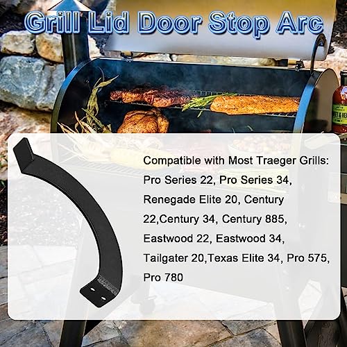 Grill Lid Door Stop Arc Right Side BCA002 Replacement,Compatible with Traeger Wood Pellet Grill and Smoker(Right) - Grill Parts America