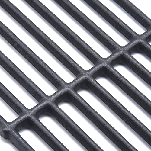 GasSaf Grill Grates Replacement for Brinkmann 810-2410-S,810-2511-F,810-9415-W,810-7490-F, Charmglow 810-8410-F, Browning, Grillada & Others, Set of 3 Cast Iron Cooking Grate(17 3/4" x 8 15/16" each) - Grill Parts America