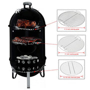 Hisencn 7432 Cooking Grid, 85042 Lower Grate, 63013 Charcoal Grates for Weber 18-inch Smokey Mountain Cooker, Charcoal Smoker Grill 80634, 3 Pack - Grill Parts America