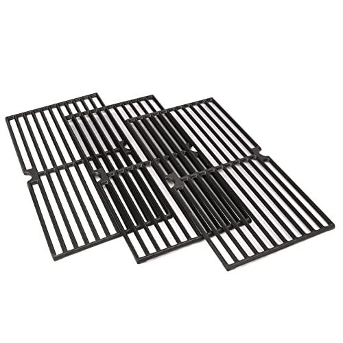 Hisencn 17.75 Inch Cooking Grate for Brinkmann Grill Replacement Parts, 810-2410-S, 810-2511-S, 810-8411-5, 810-7490-F, 810-8410-F, 810-8411-C, Porcelain Cast Iron Cooking Grids 17.75" x 26.7", 3-Pack - Grill Parts America