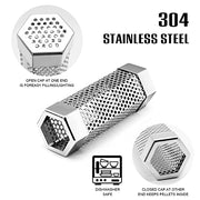 BEWAVE Pellet Smoker Tube for All Grill Electric Gas Charcoal or Smokers Hot/Cold Smoking, Free Tube Brush, 6 Inch - Grill Parts America