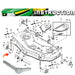 AM136327 Right Front/Left Rear Lawn Mower Deck Gauge Wheel Arms for John Deere X300 X320 X500 X324 X340 X360 X500 X520 X530 X534 X540 - Grill Parts America
