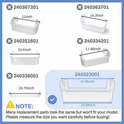 UPGRADE 2 Pack 240323001 Refrigerator Door Bin Shelf Compatible with Frigidaire & Kenmore Parts, Replace AP2115741, AH429724, EA429724, PS429724, 240323007, Only Fit Bottom Shelves - Grill Parts America