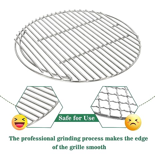 Stainless Steel Cooking Grate for Small and MiniMax Big Green Egg Accessories 13 Inches Cooking Grid Grate Replacement for Most 13-In Barbecue Ceramic Grill and Smoker,Work Grate on Kamado Joe Jr - Grill Parts America