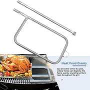 Derurizy 65032 Grill Burner Tube for Weber Q300 Q320 Q3000 Q3200 404341 57060001 586002 Gas Grills, Replacement Parts for Weber Q3 Series Replaces 60036, 80385, Stainless Steel - Grill Parts America