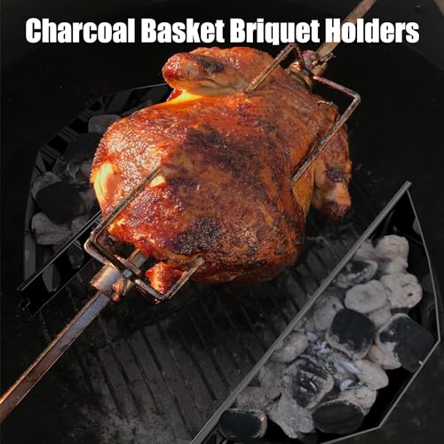 Charcoal Basket Briquet Holders/Ash Catcher and One-Touch Cleaning System Accessories for 22-1/2" Weber Kettle Grill 7403,7444 Replacement Parts for Weber Charcoal, Master Touch Series Grills - Grill Parts America