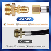 WADEO 12 FT Propane Quick Connect Hose for RV to Gas Grill, 1/4" Quick Connect Hose Converter Replacement for 1 LB Throwaway Bottle Connects 1 LB Portable Appliance to RV 1/4" Female Quick Disconnect - Grill Parts America