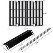 Hisencn Grill Replacement for Smoke Hollow PS9900, PS9500, 6800, Smoke Hollow Grill Parts for 16.5" Porcelain Steel Heat Plate Shield, Stainless Steel Pipe Burners, Cast Iron Cooking Grate - Grill Parts America