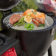 only fire BBQ Cooking Grate System Flexible Grilling Rack with Heat Deflector for Char-Griller AKORN Kamado Charcoal Grill & Smoker - Grill Parts America