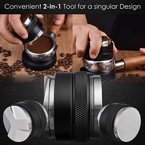MATOW 58mm Coffee Distributor & Tamper, Dual Head Coffee Leveler Fits for Portafilter, Increased Adjustable Depth- Professional Espresso Hand Tampers - Kitchen Parts America