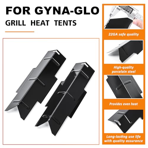Hisencn Grill Parts for Dyna-glo DGH353CRP, DGF350CSP, DGH373CRP-D, DGF371CRP-D Grills, Stainless Steel Grill Burner Tubes & Porcelain Steel Heat Plates Grill Replacement Parts for Dyna Glo Grill - Grill Parts America