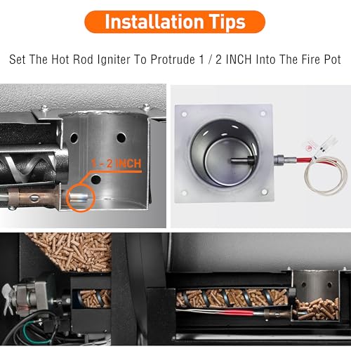 HEATFOUNDER 2 Pack Pit Boss Replacemnt Hot Rod Igniter Stainless Steel