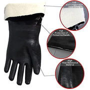 Artisan Griller BBQ Heat Resistant Insulated Smoker, Grill, Fryer, Oven, Brewing, Cooking Gloves. Great for Barbecue/Frying/Grilling – Waterproof, Fire&Oil Resistant Neoprene-1 pair (Size 10/XL - 14”) - Grill Parts America
