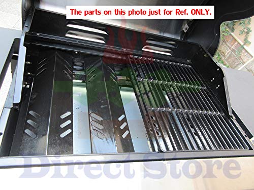 Direct Store Parts Kit DG158 Replacement for Charbroil 463420507, 463420509, 463460708,463460710 Gas Grill(SS Burner+SS Carry-Over Tubes+Porcelain Steel Heat Plate+Porcelain Cast Iron Cooking Grid) - Grill Parts America