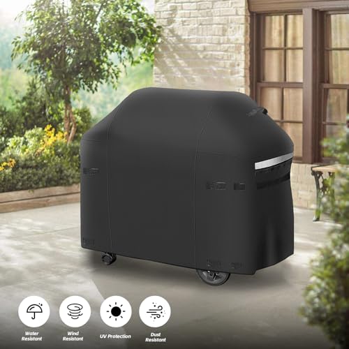 Grill Cover for Weber Spirit II 300& Spirit 200 Series, Heavy Duty BBQ Cover for Weber Spirit Series Compared to 7139, 52 Inch Waterproof, Weather Resistant, UV & Fade Resistant - Grill Parts America