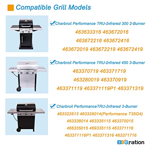 BBQration Grill Emitter G460-0500-W1 Replacement for Charbroil Performance TRU-Infrared 450 3-Burner Gas Grill 463370719 463371719 463371116 463371316 463371716 469335115 463338014 463322613 - Grill Parts America