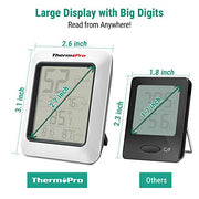ThermoPro TP50 2 Pieces Digital Hygrometer Indoor Thermometer Room Thermometer and Humidity Gauge with Temperature Humidity Monitor - Grill Parts America