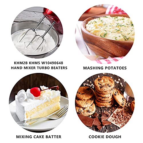 Hand Mixer Beaters W10490648 Hand Mixer Attachment Beaters Replace W10490648 KHM2B AP5644233 PS4082859 (2PACK) - Kitchen Parts America