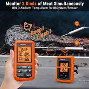 ThermoPro TP20 Wireless Meat Thermometer with Dual Meat Probe, Digital Cooking Food Meat Thermometer Wireless for Smoker BBQ Grill Thermometer - Grill Parts America