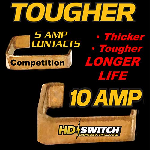 HD Switch - 10 AMP Upgrade - Blade Clutch PTO Switch Replaces John Deere AM131966 L120 L130 - D140 D150 D155 D160 D170 - LA130 LA140 LA145 LA150 LA155 LA165 LA175 GY20878 Clutch - Grill Parts America