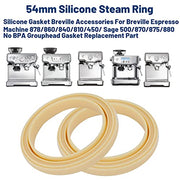 54mm Silicone Steam Ring, 2Pcs Silicone Gasket Breville Accessories For Breville Espresso Machine 878/870/860/840/810/500/450/ Sage 500/870/875/880/810/878 No BPA Grouphead Gasket Replacement Part - Kitchen Parts America
