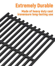 SHINESTAR 17'' x 9 1/2" Grill Grates for Charbroil Tru Infrared 463242716, 463276016, 463242715, Nexgrill 720-0882A, Lowe's 639322, Porcelain-enameled Cast-Iron Cooking Grid, Set of 3 - Grill Parts America