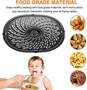 Air Fryer Grill Pan for PowerXL Vortex 7 QT Air Fryer, Oval Nonstick 10.1''*9.3'' Air Fryer Replacement Parts Accessories Rack Tray Basket Grill Plate Crisper Plate with Rubber Bumpers,Dishwasher Safe - Grill Parts America