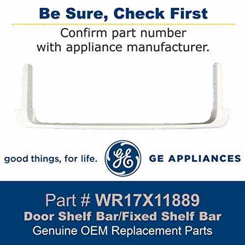 GE WR17X11889 Genuine OEM Door Shelf Bar/Fixed Shelf Bar for GE Refrigerator - Grill Parts America