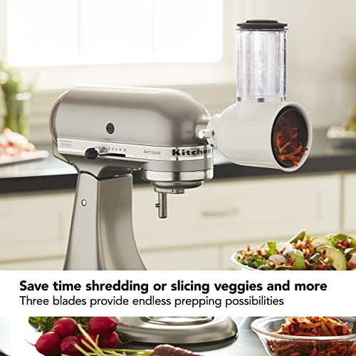 Slicer Shredder Attachment for Stand Mixers, Cheese Grater for Stand  Mixers, Food Processor with 3 Blades by Hozodo