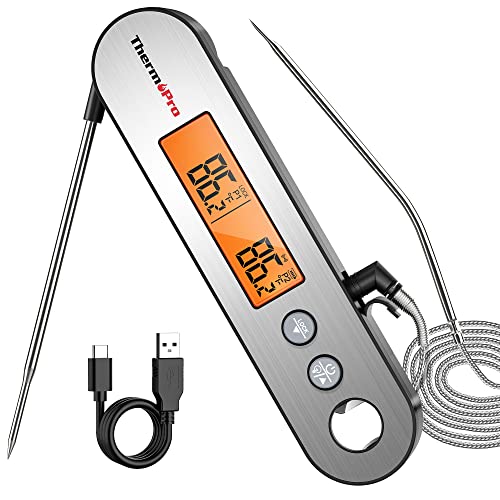 ThermoPro TP610 Digital Meat Thermometer for Cooking, Rechargeable