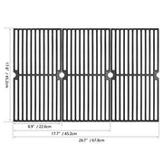 Hisencn 17.75 Inch Cooking Grate for Brinkmann Grill Replacement Parts, 810-2410-S, 810-2511-S, 810-8411-5, 810-7490-F, 810-8410-F, 810-8411-C, Porcelain Cast Iron Cooking Grids 17.75" x 26.7", 3-Pack - Grill Parts America
