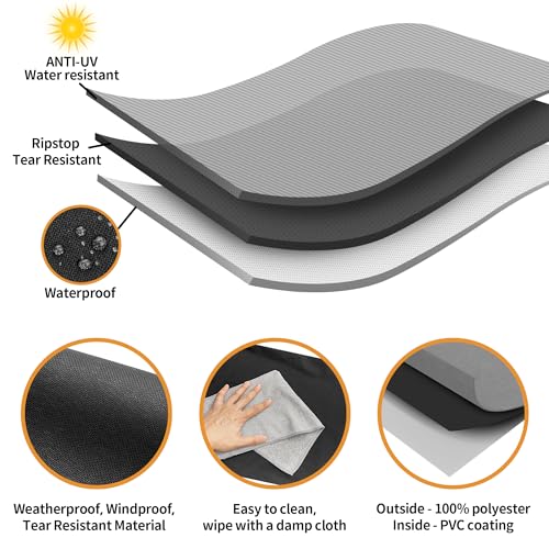 NEXCOVER Grill Cover, BBQ Cover 58 inch,Waterproof BBQ Grill Cover,Fade Resistant Gas Grill Cover, Barbecue Grill Covers, Fits Grill of Weber, Brinkmann, Nexgrill, Black Grill Cover for Outdoor Grill. - Grill Parts America