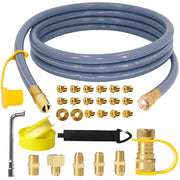 5369 Propane to Natural Gas Conversion Kit, For Weber, Fire Pit,CharBroil, Blackstone 28" &36 ",Nexgrill,Generator, Pizza Oven, Patio Heater,etc.12FT 3/8" ID Natural Gas Hose with Quick Connect - Grill Parts America
