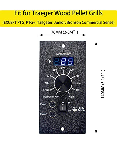 Replacement for Traeger Controller Parts Grills Bac365 Pro 20/22/34 Series Wood Pellet Smoker Grills，Digital Pro Controller Kit for Traeger Wood Pellet Grills with Meat Probes and Sensor - Grill Parts America
