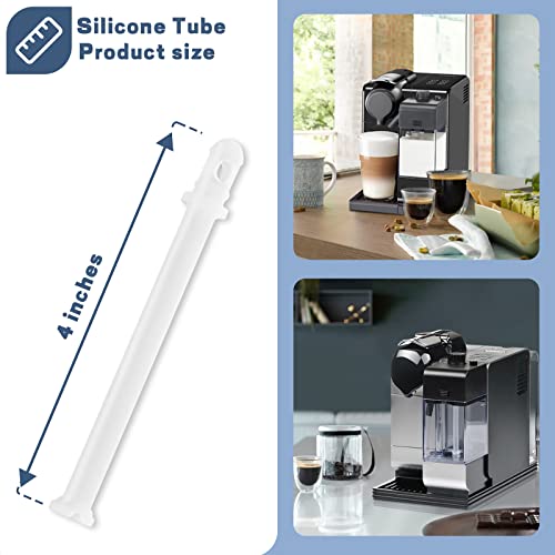 (Food-graded Silicone) Milk Tube 5313226701 Replacement for Nespresso Delonghi Lattissima Plus & Touch Coffee Machine EN520 EN550 (2 Pack) - Grill Parts America