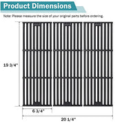 Criditpid Grill Grates Replacement for Char Griller 5050, 5650, 2121, 3001, 5072, 2123, 3072, 2828, 3030, 4000, King Griller 3008 5252, 19 3/4" Cast Iron Cooking Grid for Chargriller Duo 5050 Parts - Grill Parts America