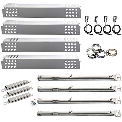 Hisencn Replacement Parts Kit for Charbroil 4 Burner 463241113, 463449914 Gas Grills, Pipe Burner Tube, Heat Plate Tent Shield, Crossover Tube for Charbroil Commercial Gas Grills - Grill Parts America