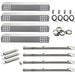 Hisencn Replacement Parts Kit for Charbroil 4 Burner 463241113, 463449914 Gas Grills, Pipe Burner Tube, Heat Plate Tent Shield, Crossover Tube for Charbroil Commercial Gas Grills - Grill Parts America