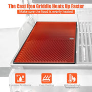QuliMetal 17.5" Grill Replacement Part for Weber Spirit 300 and GS4 Spirit II 300 Series Grills, Genesis Silver/Gold B & C, Genesis 1000-3500, Reversible Cast Iron 7598 Griddle Plate, 7638 Grill Grate - Grill Parts America