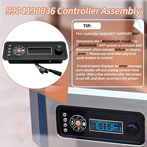 9904190036 Controller Compatible with Masterbuilt Gravity Series 560 Digital Charcoal Grill + Smokers, Digital Control Panel for Model: MB20040220, MB20041020 Replacement Part - Grill Parts America