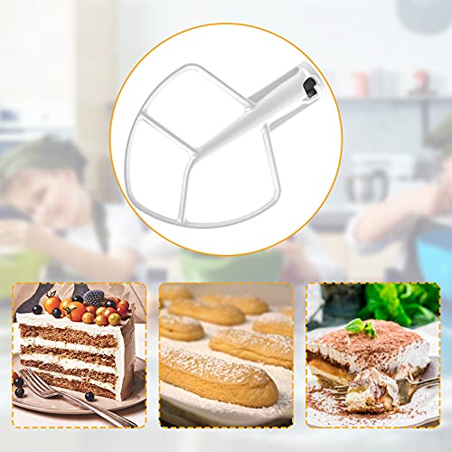 K5AB K5SS Kitchen Mixer Aid Coated Flat Beater by AMI PARTS for 5 QT Mixer Stainless Steel Bowl Compatible with Model KSM50 KSM5 KSM450 - Kitchen Parts America