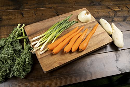 BLACKSTONE 5595 Solid Acacia Wood Griddle Cutting Board with Feet (17 x 12”)- Large and Lightweight, Premium Durable Quality to Chop Vegetables for Indoor, Outdoor, Kitchen, Easy to Clean (Rectangle) - Grill Parts America