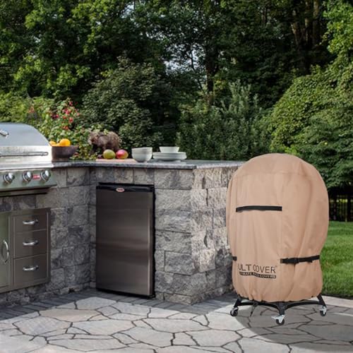 ULTCOVER Outdoor Waterproof Charcoal Kettle Grill Cover for Most 18 inch Round Smoker Size Up to 23” Dia x 32” H - Grill Parts America