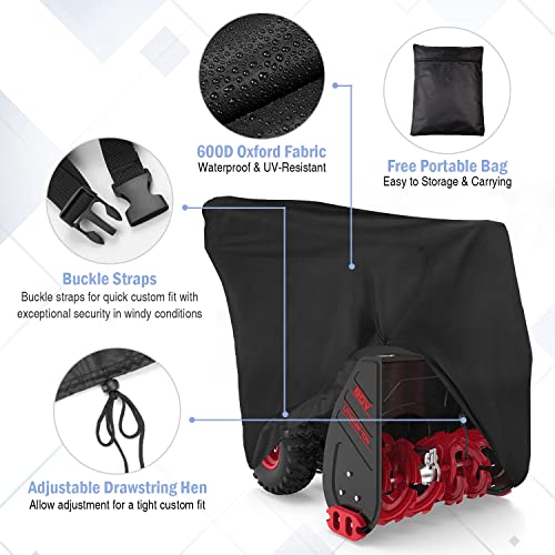 thumbnail image 2 of ColorLife Snowblower Cover, Snow Blower Cover Waterproof Outdoor Heavy Duty Uv Protection Snow Blower Accessories Snow Thrower Cover Universal Size Fit 62l X 33w X 52h Cljr4367 2 of 10