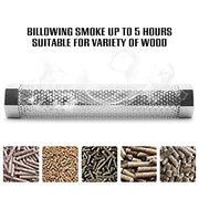 BEWAVE Pellet Smoker Tube for All Grill Electric Gas Charcoal or Smokers Hot/Cold Smoking, Free Tube Brush, 6 Inch - Grill Parts America