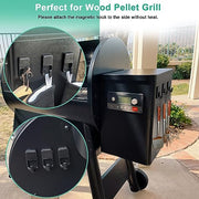 Magnetic Grill Hooks, Pellet Smoker Tool Hook with Strong Neodymium Magnet, Non Slip, Compatible with Pellet Grill Smokers Such as Traeger, Pit Boss, Z Grills, Camp Chef - Grill Parts America