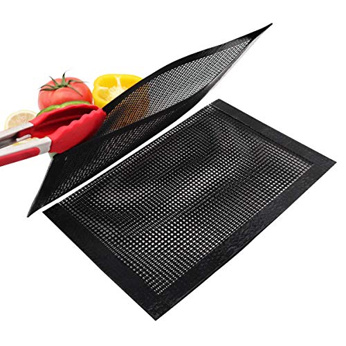 Bluedrop Non Stick Mesh Bag For Grill PTFE Toaster Oven Bags Barbecue Pockets Sheets Pack of 2 - Kitchen Parts America