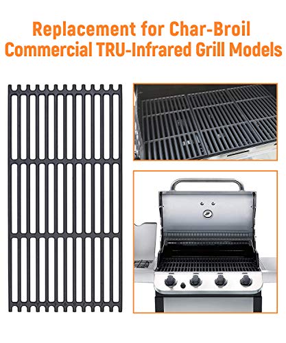 SHINESTAR 17'' x 9 1/2" Grill Grates for Charbroil Tru Infrared 463242716, 463276016, 463242715, Nexgrill 720-0882A, Lowe's 639322, Porcelain-enameled Cast-Iron Cooking Grid, Set of 3 - Grill Parts America