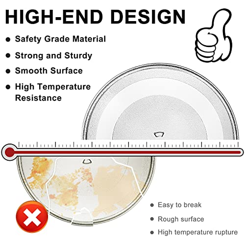 Small 9.6'' / 24.5cm Microwave Glass Plate Replacement, Small Microwave Glass Turntable Plate for Small Microwaves - Grill Parts America